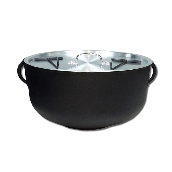 King Kooker Cast Iron Pot, 4 Gallon, Flat Bottom 5924S